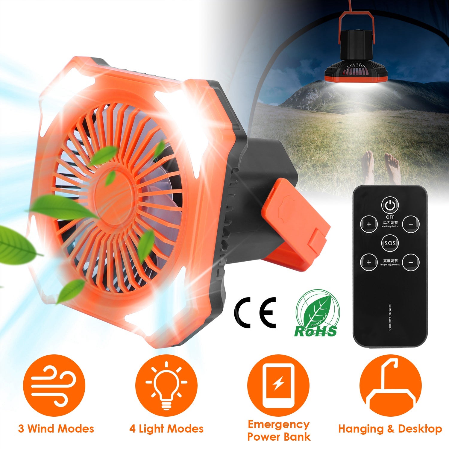 Kiwi Cabin Co™ Solar Lantern Fan & Power Bank – NZ Cabin Backup